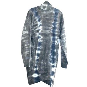 Young Fabulous&Broke Tie Dye Asymmetrical Turtleneck Sweatshirt Sweater Dress